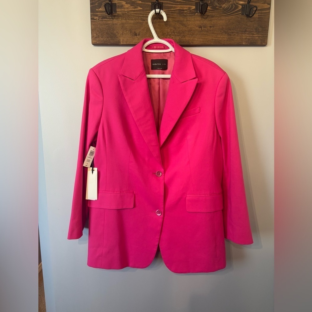 NWT Babaton 1-01 Oversized Blazer Electron Fuchsia sized Small